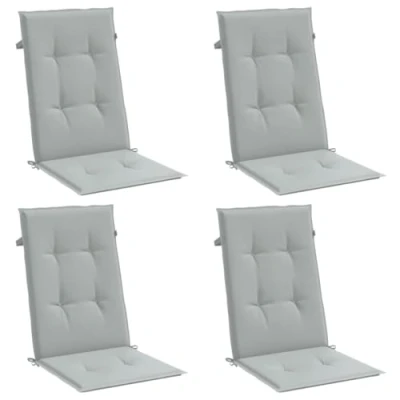 Abbildung von vidaXL Sitzauflage Hochlehner Auflagen 4 Stk. Melange Hellgrau 120x50x4 cm Stoff, (4 St)