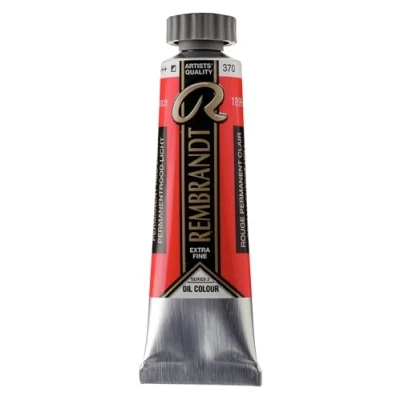 Abbildung von Rembrandt Ölfarbe Permanentrot hell 370 15 ml Tube Extrafeine Qualität Hohe Lichtechtheit Künstlerqualität Dreifach gewalzt Butterige Konsistenz Made in Netherlands