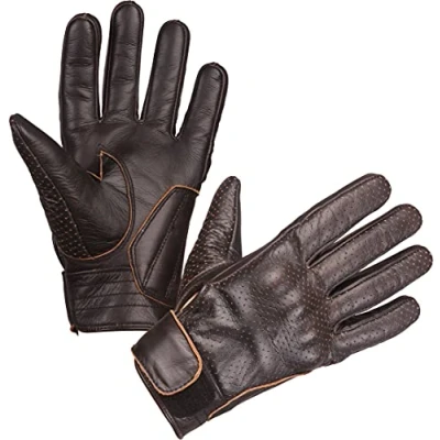 Abbildung von Modeka Motorradhandschuhe Hot classic Lederhandschuh dunkelbraun 9