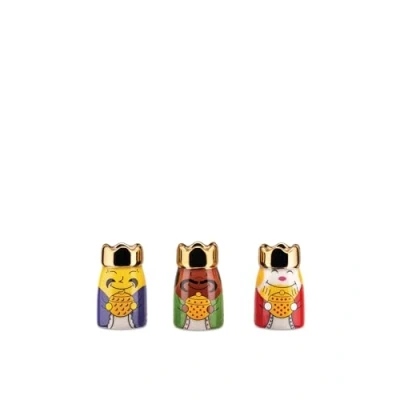 Abbildung von Alessi AMGI10SET1 Heilige Drei Könige Komplett set Krippenfiguren, Handdekoriertes Porzellan, 3 teilig