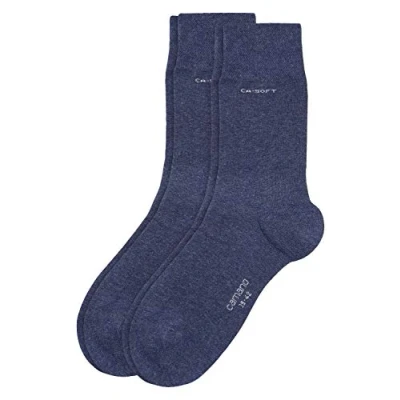 Abbildung von Camano Unisex 3642 Socken, 100 DEN, Blau (Jeans 6), (Herstellergröße: 39/42) (2er Pack)