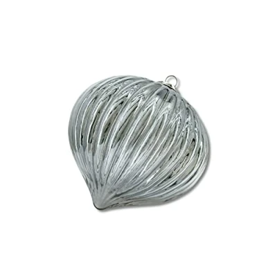 Abbildung von Glas Kugel Tropfen grau schwarz 20 x 25cm Deko Glastropfen Glaskugel