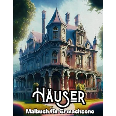 Abbildung von Malbuch für Erwachsene Häuser: Anti Stress Ausmalbuch Entspannung über 50 Einzigartige Motiven von Schlösser, Burgen und Paläste, Feenhäuser, Japanischer, Garten vieles mehr!