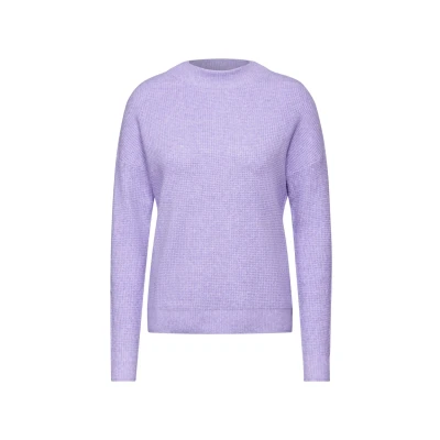 Abbildung von Cecil Strickpullover mit Stehkragen und Struktur Muster