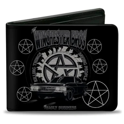 Abbildung von Buckle Down Herren Geldbörse, Supernatural, 4.0&quot; x 3.5&quot;