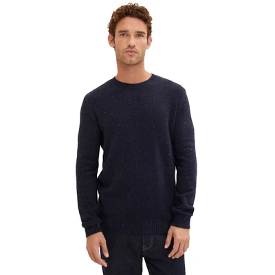 Abbildung von TOM Tailor Strickpullover, Herren, Größe: Medium, Navy melange knitted neps