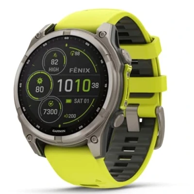 Abbildung von Garmin fenix 8 47 mm Solar Sapphire Titan (Grau One Size) Pulsmesser