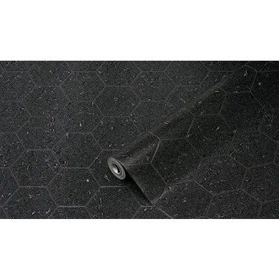 Abbildung von d c fix Wandbelag Ceramics Wandtapete Fliesentapete Fliesenspiegel Tapete Design Renovierung Upcycling Wand Küche Bad Schlafzimmer Wohnzimmer Waschküche Dark Hexagon 67,5 cm x 4 m