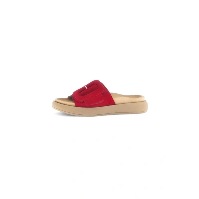 Abbildung von Gabor Damen Pantoletten, Frauen Slipper,Best Fitting,slides,slip ons,backless slipper,gartenschuhe,sommerschuhe,sommerclogs,rubin,38 EU / 5 UK