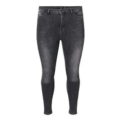 Abbildung von Vero Moda Curve Vmlora WASH Jeans Skinny Fit, Damen, Größe: 52, Black denim