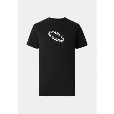 Abbildung von Karl Lagerfeld Jeans SLIM RING TEE Tshirt print, Herren, Größe: XS, Black