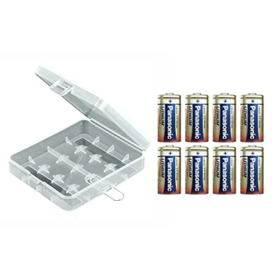 Abbildung von CR123A Panasonic Lithium Batterien, 3 V, in transparenter Kunststoffhülle, 8 Stück