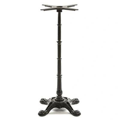 Abbildung von Dublino Stehtischgestell Tischbein Schwarz Premium PJ7518/110 Gusseisen Stehtisch Höhe 108 cm 23,3 kg Standfläche 44x44 max. Tischplattengröße Ø 80
