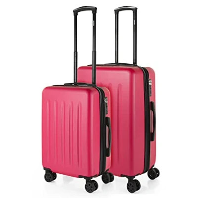 Abbildung von SKPAT Gepäck Sets, Reisekoffer, Reisekoffer Set, Kofferset, Hartschalenkoffer, Trolley Luggage Große Auswahl an Koffer &amp; Trolleys für Jede Reise!, Fuchsia