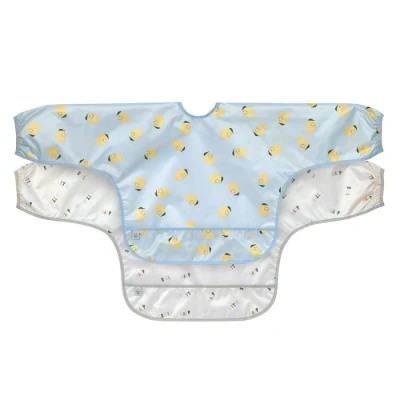 Abbildung von LÄSSIG Baby Langarmlätzchen Set (2 St.) zum Binden Auffangschutz/Long Sleeve Bib Happy Fruits Lemon
