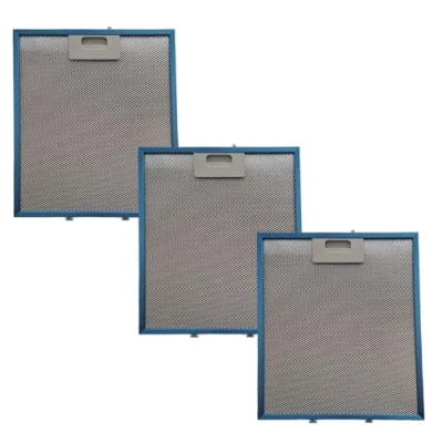 Abbildung von DL SERVICE 3x Metallfettfilter Fettfilter für Dunstabzugshaube 3 Aluminiumfilter kompatibel Elica Ariston Electrolux Bauknecht 26,7 x 30,5 0,9 cm