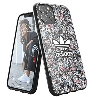 Abbildung von adidas 41463 Hülle Entwickelt für iPhone 11 Pro Hülle, Fallgeprüfte Hüllen, stoßfeste erhöhte Kanten, Original Belista Blumen Snap Case Schutzhülle, Zwart/Trübe Rosen/Trübe Blauw
