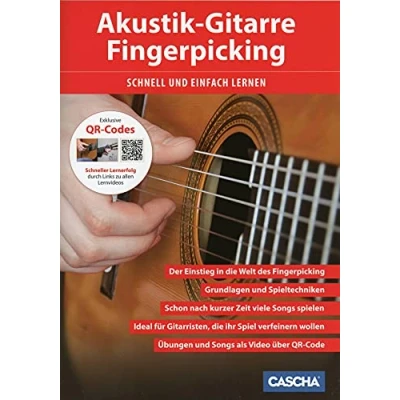 Abbildung von Cascha Akustik Gitarre Fingerpicking Schnell und einfach lernen (DVD) Noten