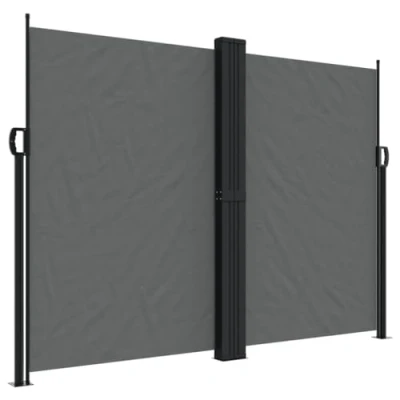 Abbildung von vidaXL Seitenmarkise, Sichtschutz Ausziehbar, Windschutz Sonnenschutz für Garten Balkon Terrasse, Seitenrollo Seitenwandmarkise, Anthrazit 180x600cm