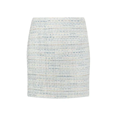 Abbildung von faina BOUCLÉ Caspio Minirock, Damen, Größe: 38, Hellblau mehrfarbig