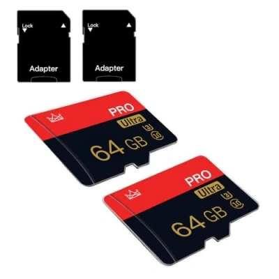 Abbildung von 2 Pack Micro SD Card 64GB Class 10 with Adapter High Speed Memory for Tablet,Camera,Drone
