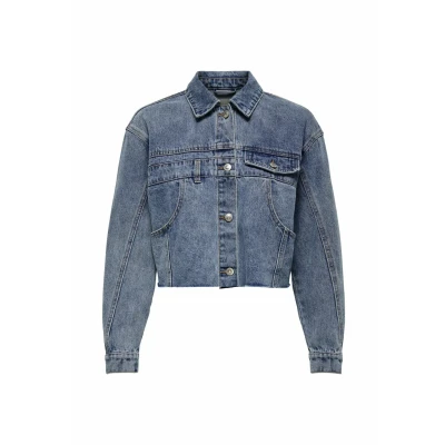 Abbildung von ONLY Jeansjacke, Damen, Größe: Small, Medium blue denim