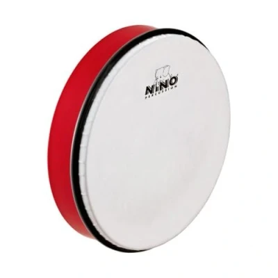 Abbildung von Nino Percussion Hand Drum Instrument Große Handtrommel für Kinder ab 5 Jahren Durchmesser 10 Zoll (ca. 25 cm) Kunststoff, Rot (NINO5R)