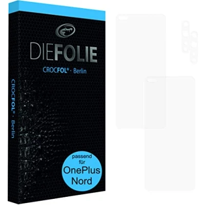 Abbildung von Crocfol Schutzfolie vom Testsieger [2 St.] kompatibel mit OnePlus Nord selbstheilende Premium 5D Langzeit Panzerfolie inkl. Kamera schutzfolien (Casefit)