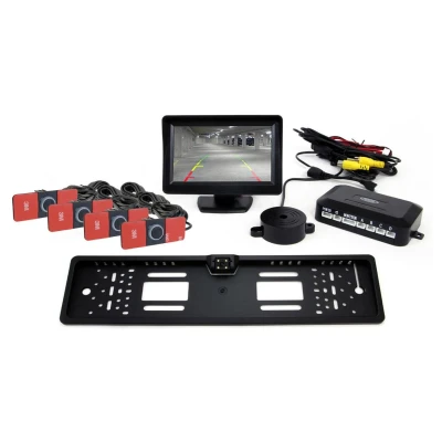 Abbildung von AMiO CAM 402, Black INSIDE MOUNT 02276 Erweiterungssatz Einparkhilfe, Vorfahrwarnung Ultraschallsensor mit Sensor, Kamera, ohne Sensor