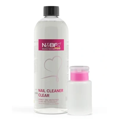 Abbildung von NAILS FACTORY N&amp;BF Nagel Cleaner Set 1000ml+Dispenser 70% Isopropanol Alkohol isopropylalkohol für Gelnägel Nagelreiniger kosmetisch rein zum Reinigen &amp; Entfetten (Rosa 150ml)