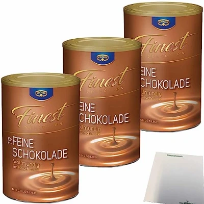 Abbildung von Krüger Finest Selection Typ Feine Schokolade 3er Pack (3x300g Dose) + usy Block