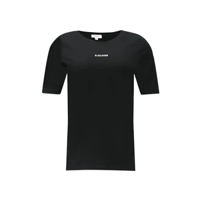 Abbildung von s.Oliver Elastisches MIT Label Tshirt print, Damen, Größe: 40, Schwarz