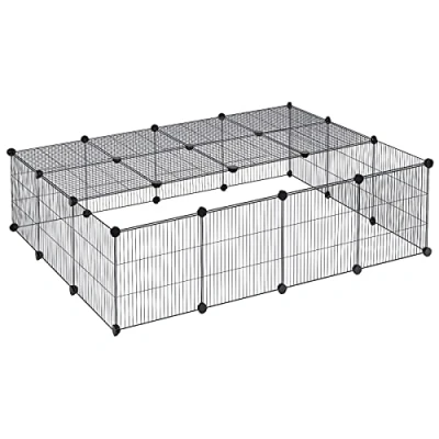Abbildung von EUGAD Freigehege, Für Kaninchen Hasen 22 Platten Laufgitter 147x111x37cm