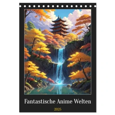 Abbildung von Fantastische Anime Welten (Tischkalender 2025 DIN A5 hoch), CALVENDO Monatskalender