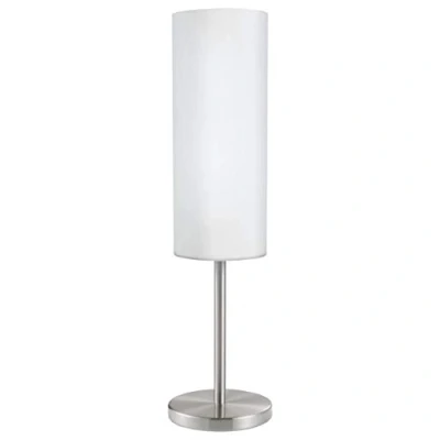 Abbildung von Eglo 85981 Tischleuchte Troy 3 mit Schalter Glas satiniert weiß, H:46 Ø 10,5cm