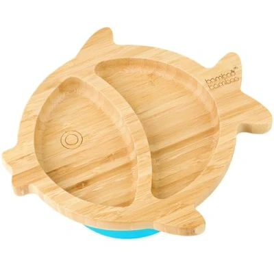 Abbildung von Bamboo® Teller mit Saugnapf, Blau