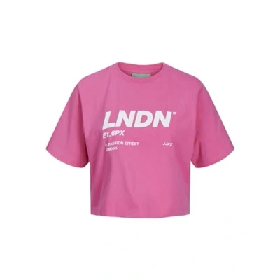 Abbildung von JJXX Brook Relaxed Tshirt print, Damen, Größe: XS, Carmine rose
