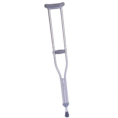 Abbildung von Axilar Krücke aus sehr robustem Aluminium für Jungen 100/123 cm Höhenverstellbar Komfortabel mit Antirutsch Pads 1 Stück