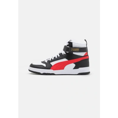Abbildung von Puma RBD GAME Unisex Sneaker high, Größe: 44.5, White/high risk red/black/team gold Leder und lederimitat