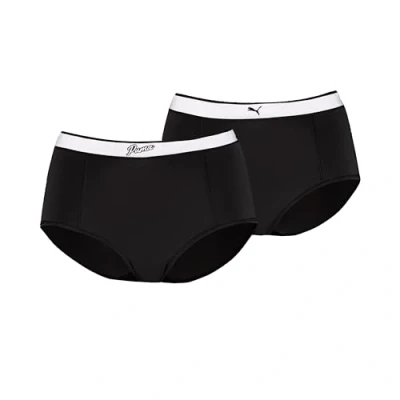 Abbildung von PUMA Women&#039;s High Waist Hipster, Black, L (2er Pack)