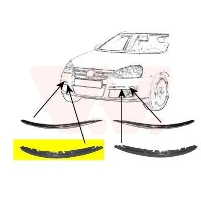 Abbildung von VAN WEZEL 5886482 Blende, Stoßfänger vorne rechts VOLKSWAGEN: Golf 5 Variant, Jetta 3 kfzteile, kfzteile24, bandel online, bandel, atp autoteile,
