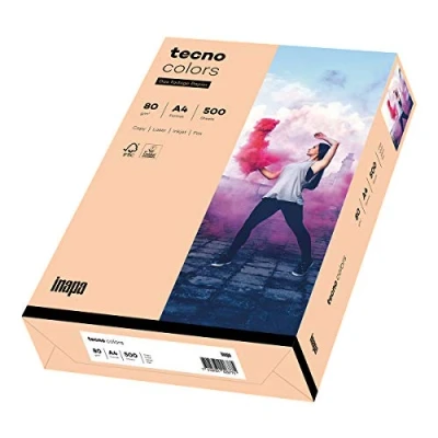 Abbildung von tecno Kopierpapier colors lachs DIN A4 80 g/qm 500 Blatt