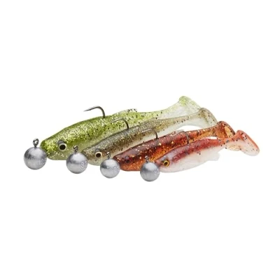 Abbildung von Savage Gear Fat Minnow T Tail Rtf S Shad Darkwater Mix 9cm (7g) (5 Stück) Gummifisch
