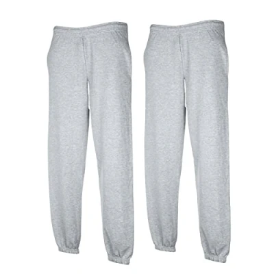 Abbildung von Fruit of The LoomHerren Hose, 2X Grau elastisch + 1 HL Kauf Notizblock, L