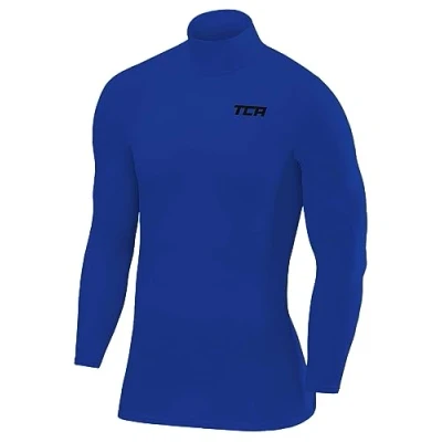 Abbildung von TCA Herren SuperThermal Baselayer Langarmshirt, Kompressionshirt mit Stehkragen Leuchtend Blau, XL