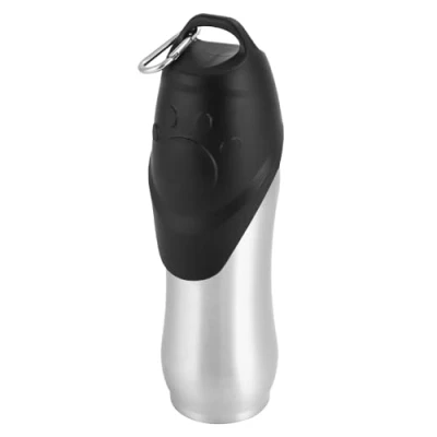 Abbildung von QWORK® Trinkflasche Hund Große 750ml, Hundetrinkflaschen aus 304 Edelstahl, Hundetrinkflasche Tragbar, zum Spazierengehen, Wandern, für Outdoor Aktivitäten