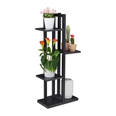 Abbildung von relaxdays Blumenständer Blumenregal Metall, Schwarz