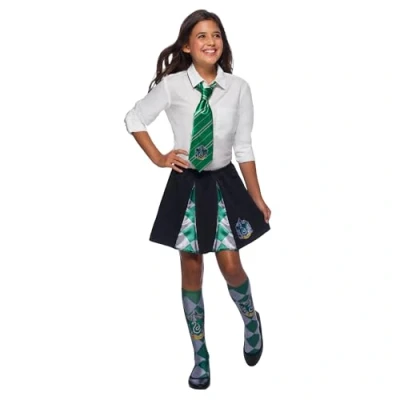 Abbildung von Metamorph Zauberer Kostüm Harry Potter Slytherin Krawatte für Kinder, Auffällige im Stil der Hogwarts Schuluniformen