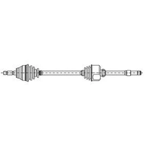 Abbildung von METELLI 17 1024 Antriebswelle 969mm 100mm PEUGEOT: 407 SW, Coupe