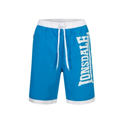 Abbildung von Lonsdale Clennell Badeshorts, Herren, Größe: Small, Blue white